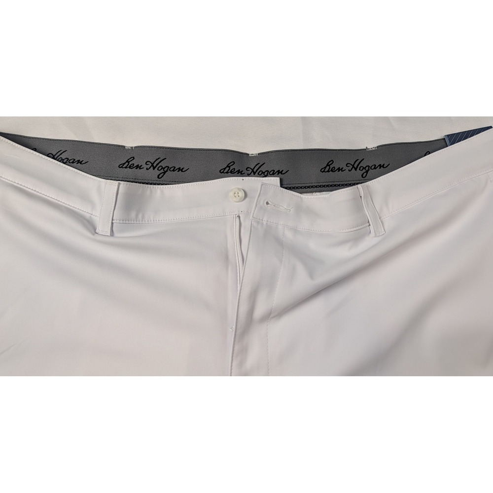 Ben Hogan Mens Golf Shorts Size 46 White Flat Front Performance NWT - Picture 3 of 11
